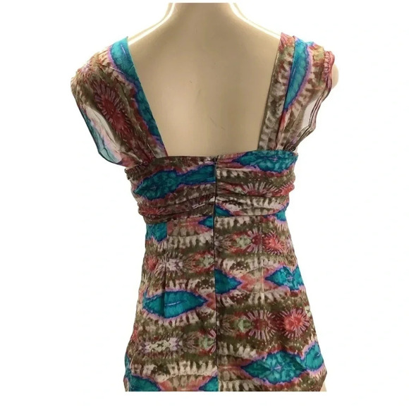 Nanette Lepore Size 2 100% Silk Sleeveless Thick Strap Top. Back Zipper. - Picture 3 of 6